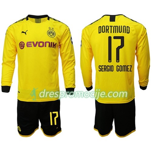 Borussia Dortmund Dres Sergio Gomez 17 Dječji Domaći 2019/2020 Dugim Rukavima Borussia Dortmund Dres Sergio Gomez 17 Dječji Domaći 2019/2020 Dugim Rukavima